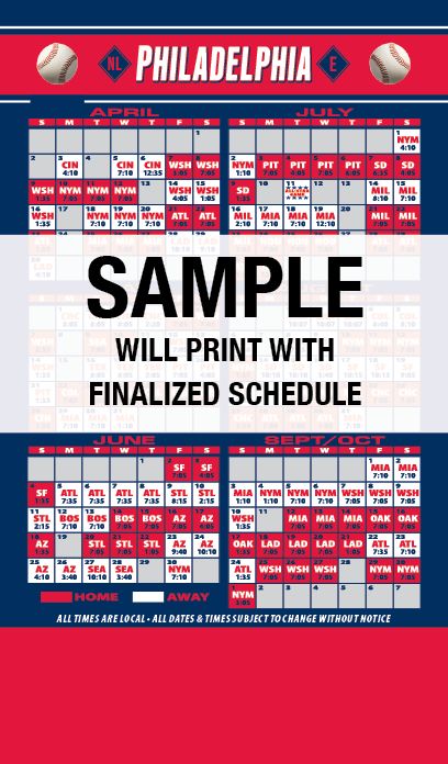 Real Estate Baseball Schedules